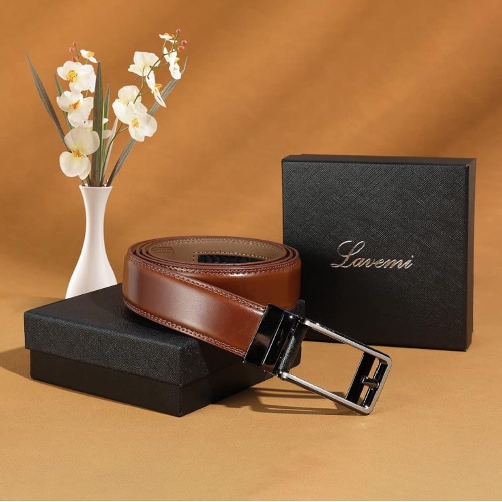 Lavemi Brown Leather Belt adjustable 44” to 52”